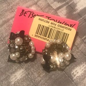 Oversized Betsey Johnson Cluster Earrings